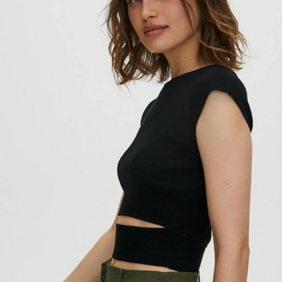 Wilfred Free Cut-Out Knit Top - Black Size XS - Picture 3 of 7